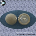 White Cover Fabric Button 